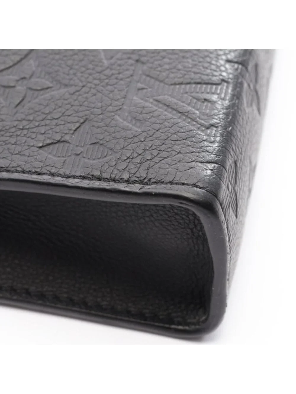 Louis Vuitton Shoulder Bag Gaston Wearable Wallet Monogram Shadow Noir Leather